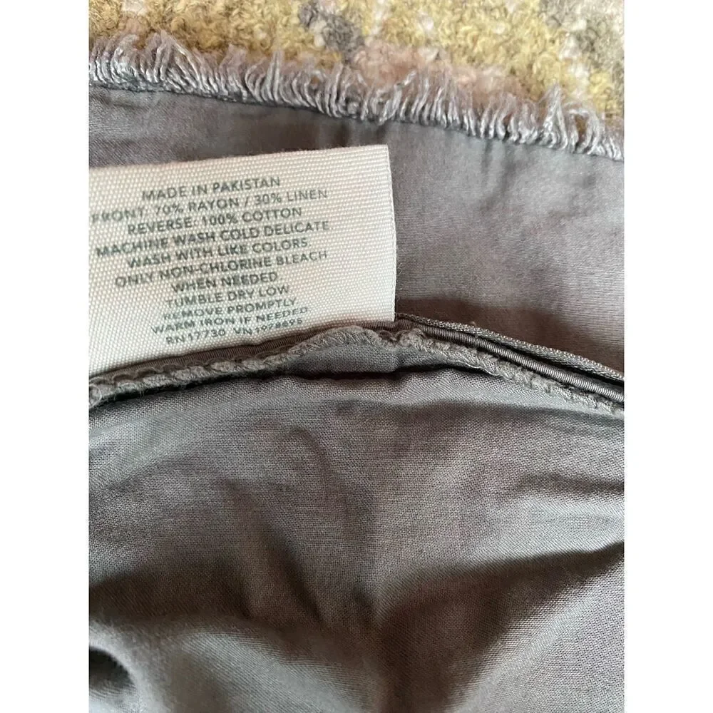 Casaluna Grey Mixed Linen King Size Bed Pillow Sham Set